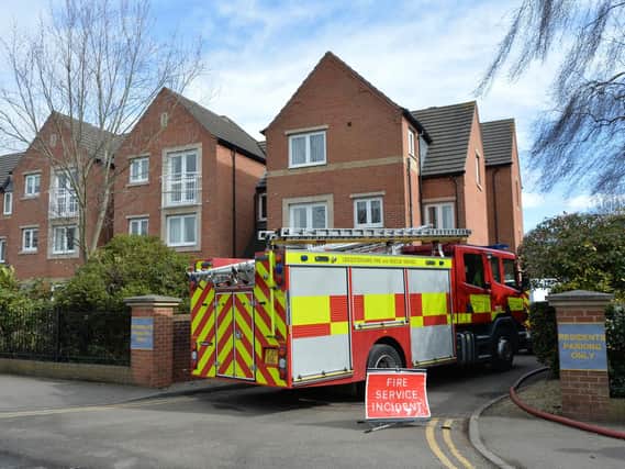 Scene after a sub station caught fire at Marshall Court in Market Harborough.
PICTURE: ANDREW CARPENTER
