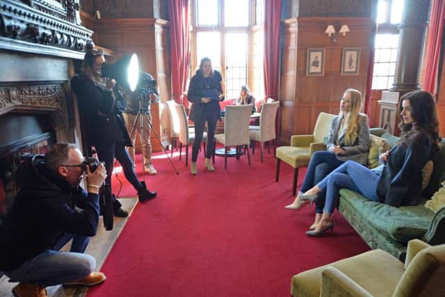 On location...fashion shoot at Rushton Hall for clothing firm Butler Stewart.
PICTURE: ANDREW CARPENTER NNL-180304-144654005