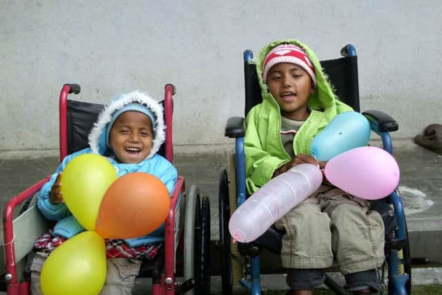 Primila & Kumari at the Hope Centre in Nepal. NNL-180413-095124005