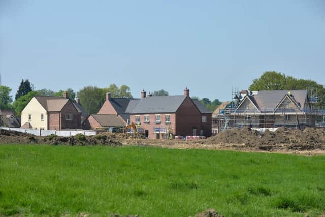 New homes being built in Great Bowden.
PICTURE: ANDREW CARPENTER