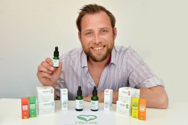 Jamie Bartley, whose business is selling cannabis derived oils for medical purposes. PICTURE: ANDREW CARPENTER