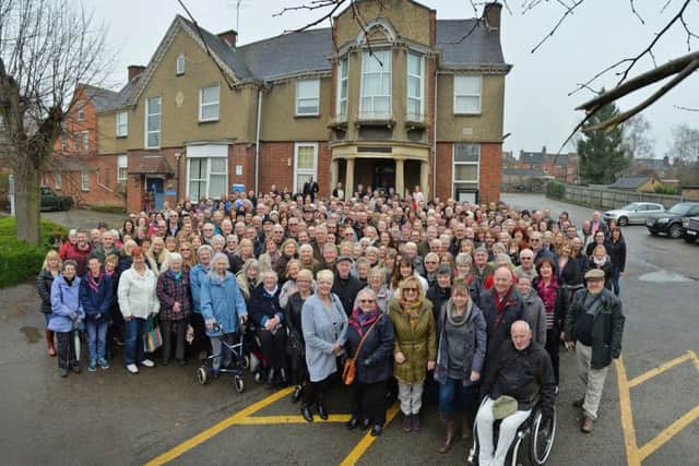 Over 400 people turned out for a group photograph on sunday of people who were born at the cottage hospital in Market Harborough. PICTURE: ANDREW CARPENTER NNL-170313-101711005