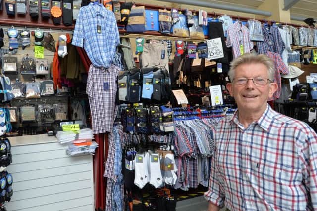 John Steward with his men's clothes stall.
PICTURE: ANDREW CARPENTER NNL-180620-111303005