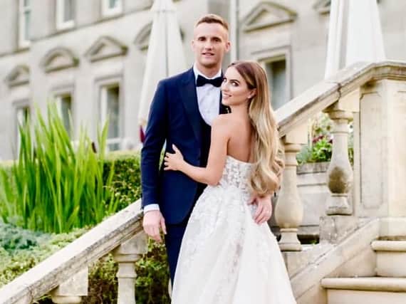Andy King and Camilla after their slightly delayed wedding.