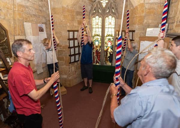 Bellringers at St Peter and St Paul Church in Great Bowden (Photo: Peter Crowe)