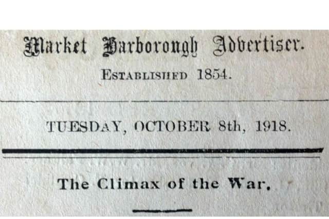 The headline heralding the climax of the war