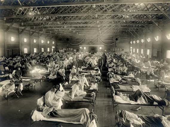 Patients being treated for flu during the pandemic