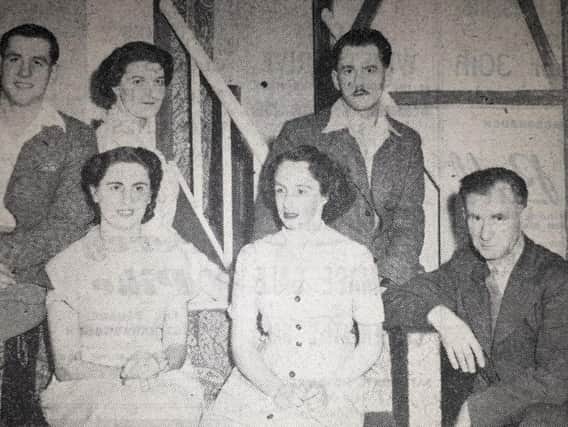The Harborough Drama Societys cast for their play The Shining Hourl in November 1951.