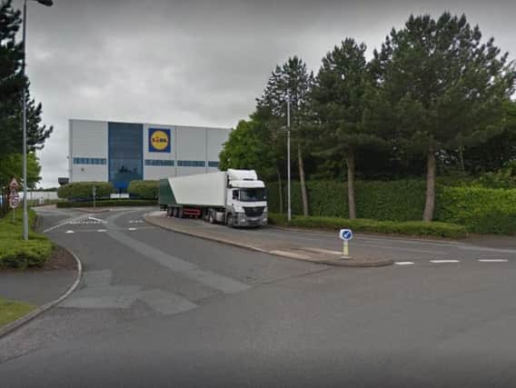 The Lidl warehouse in Lutterworth