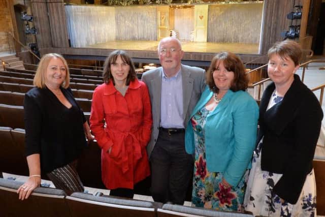 The Lutterworth retail forum, Alison Anderton Age Concern, Monik Millington director of Velvet, Mayor Tony Hirons, Sharee Jones of Max Electrical and Claire Morris of Sweet Sister. PICTURE: ANDREW CARPENTER