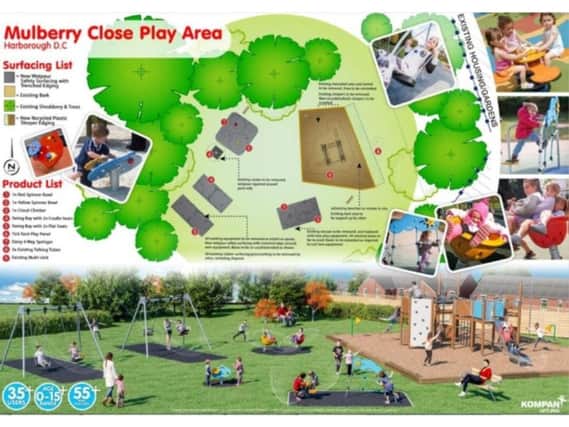 The plans for the Mulberry Way play park