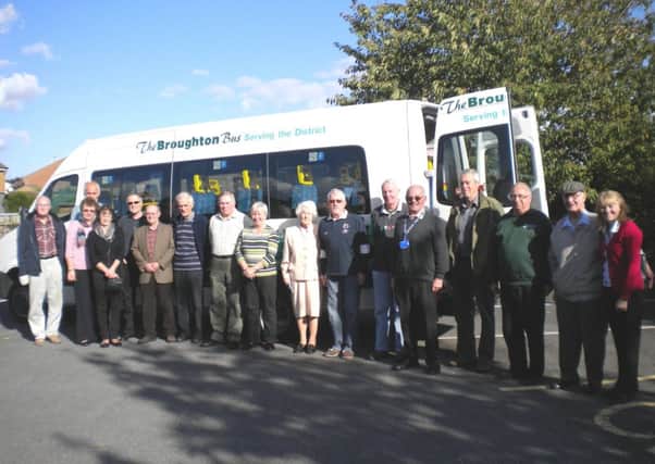 Helpers and staff during the launch of the new Broughton Astley Community Bus