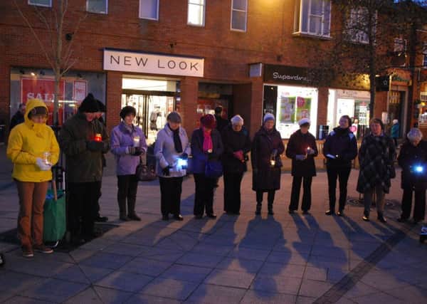 Peace Vigil in The Square in Harborough