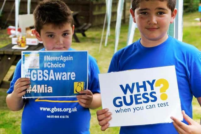 Jason's sons Charlie (9) and Regan (11) who have helped with the #GBSAware and #WhyGuess campaigns for GBS Support.