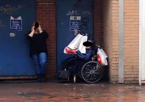 The photo that caused an internet storm - and the suspension of the care worker. She has since been told she can keep her job.