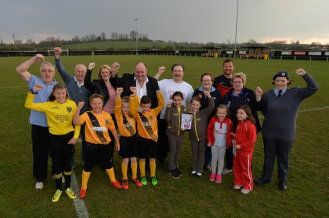 Harborough Town Football Club will be lighting a beacon on thursday 21st April evening to commemorate the Queen's birthday. PICTURE: ANDREW CARPENTER