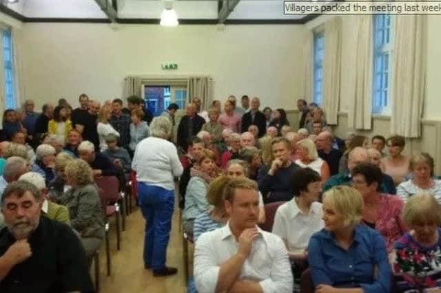 Villagers packed out a meeting last December