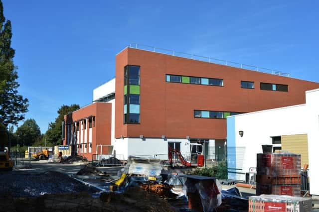 Taking shape...St Lukes hospital on Leicester Road in Market HArborough.
PICTURE: ANDREW CARPENTER
