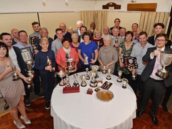 Market Harborough Golf Club's trophy winners. Picture courtesy of Andrew Carpenter
