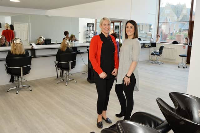 Holly Brown and Lottie Court of Manor Hair & Beauty.
PICTURE: ANDREW CARPENTER