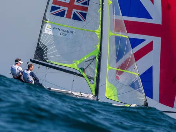 Dylan Fletcher in action with his former sailing partner Alain Sign
