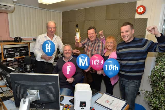 Barry Badger, Richard Oliff, Chris Jones, Chris Noble and Nick Shaw celebrate HFM's 10th anniversary.
PICTURE: ANDREW CARPENTER