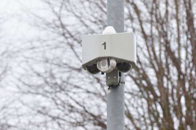 The CCTV camera set up at the Recreation Ground in Lutterworth.
PICTURE: ANDREW CARPENTER