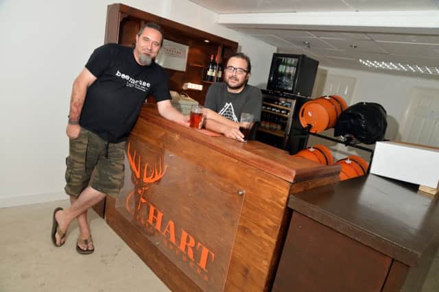 Jon Pollard and Ivan Sheldrake at the Beerhouse in Market Harborough in 2014.