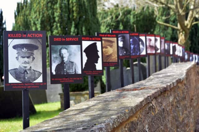 Pictures of the 41 who died from Hallaton during the Great War.
PICTURE: ANDREW CARPENTER