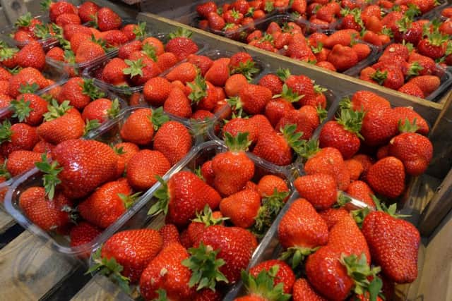 Ready to eat fresh strawberries on sale at Farndon Fields.
PICTURE: ANDREW CARPENTER
