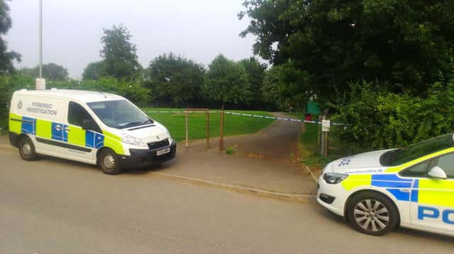 Police have cordoned off the scene. Picture courtesy of Harborough FM.